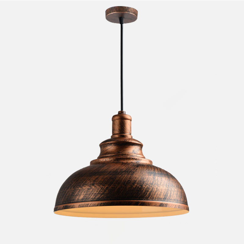 Lampade industriali industriali nere/marrone scuro con ombra a cupola per il ristorante da cucina