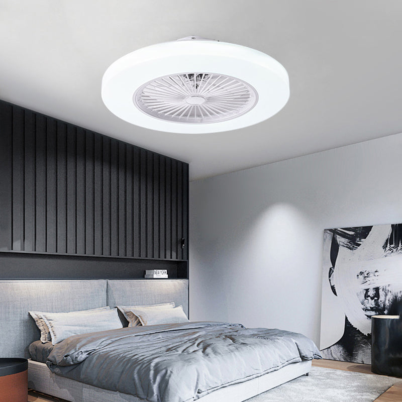 Gerade geschnittene runde Lüfterlampe Einfachheit Acryl-Esszimmer LED Semi Flush Light
