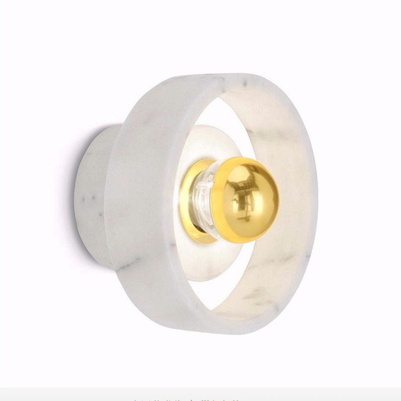 Lampada da parete della ciotola moderna lampada montata a parete bianca a 1 luce per il ristorante