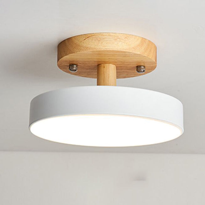 Ronde semi-inbouwlamp Macaron acryl plafondmontage kroonluchter voor slaapkamer