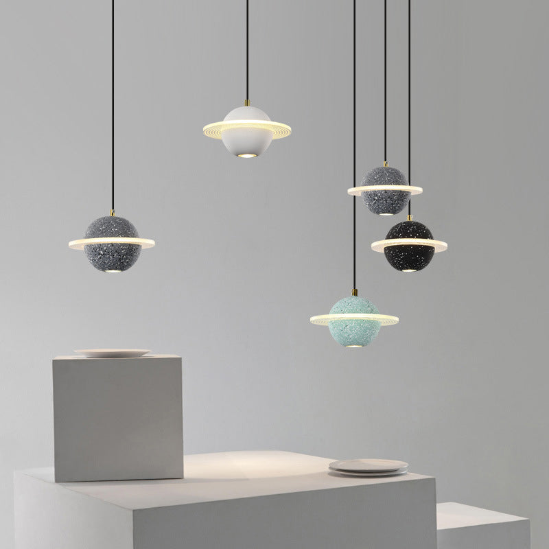 Éclairage à boule de ciment moderne Light Light 8W LED LED Single Head Drop Light pour la chambre