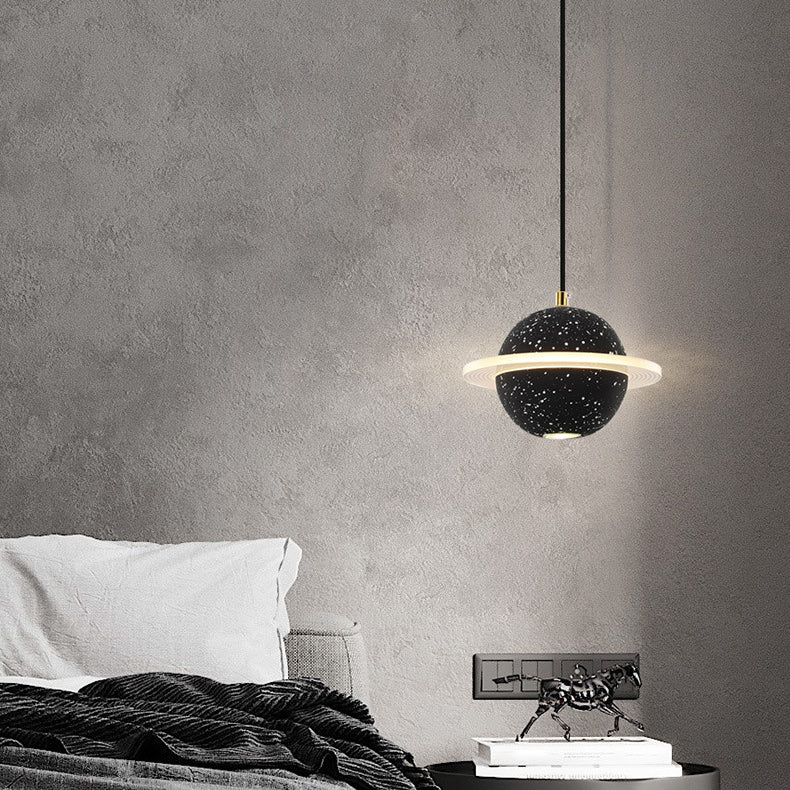 Éclairage à boule de ciment moderne Light Light 8W LED LED Single Head Drop Light pour la chambre