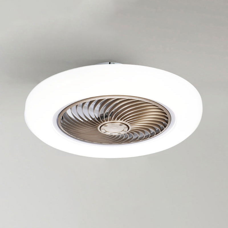 Kreisförmige Acryl -LED -Deckenlüfter minimalistisch halb flush montiertes Licht für Schlafzimmer