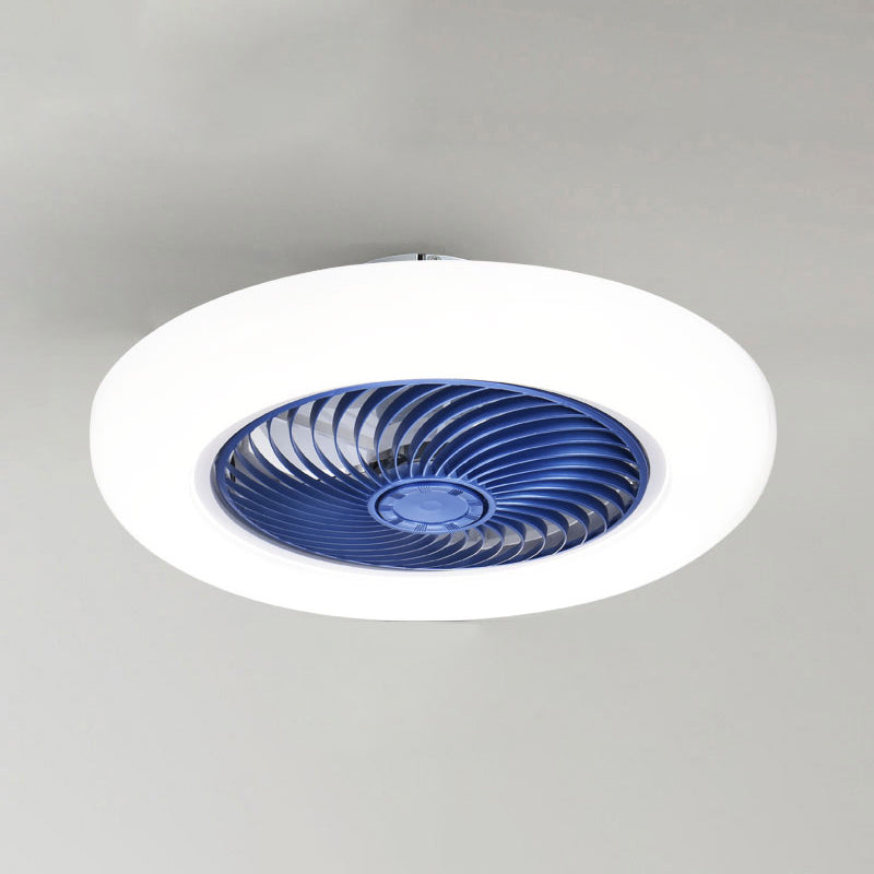 Kreisförmige Acryl -LED -Deckenlüfter minimalistisch halb flush montiertes Licht für Schlafzimmer