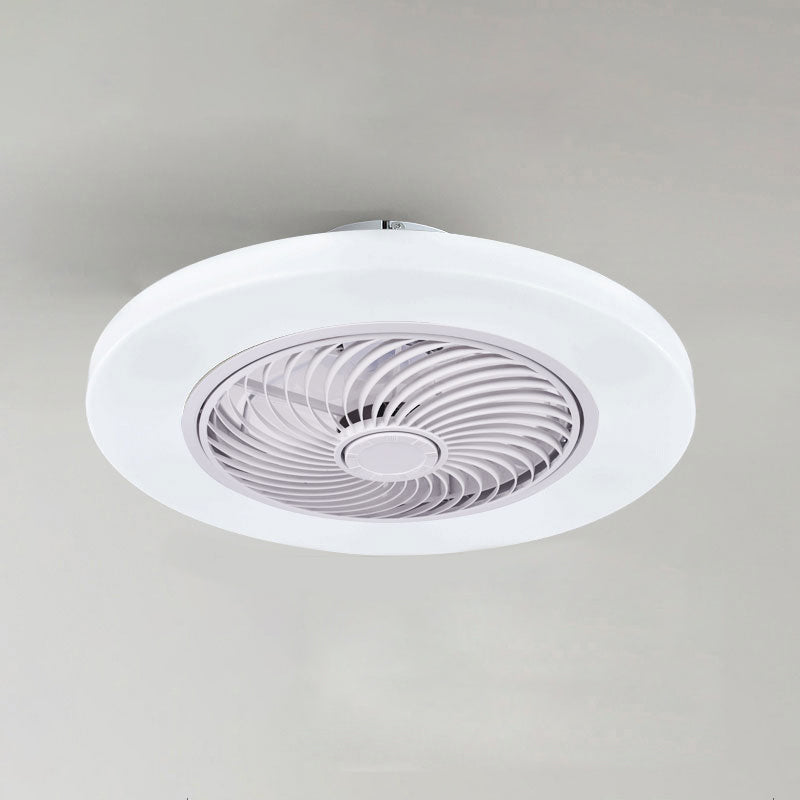 Kreisförmige Acryl -LED -Deckenlüfter minimalistisch halb flush montiertes Licht für Schlafzimmer