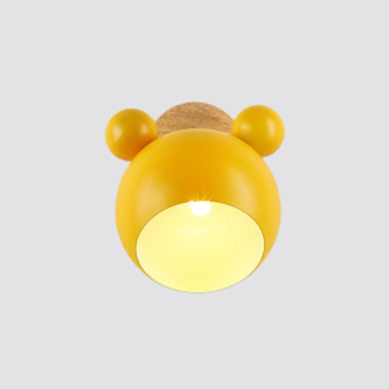 Lámpara de montaje de pared metálica de pared con copa de dibujos animados para dormitorio
