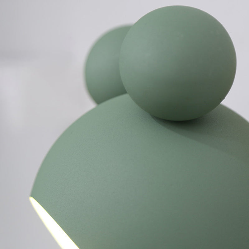 Lámpara de montaje de pared metálica de pared con copa de dibujos animados para dormitorio