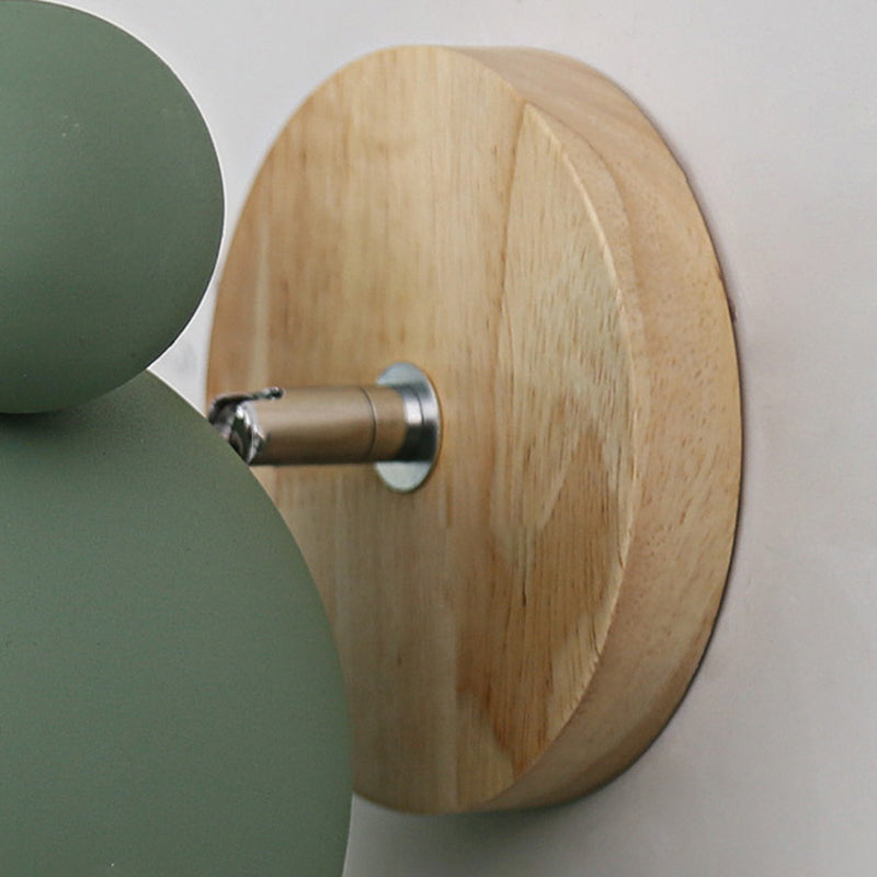 Lámpara de montaje de pared metálica de pared con copa de dibujos animados para dormitorio