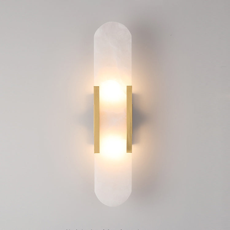 Lampada montata a parete ovale Luci da parete in pietra contemporanea per corridoio per corridoio
