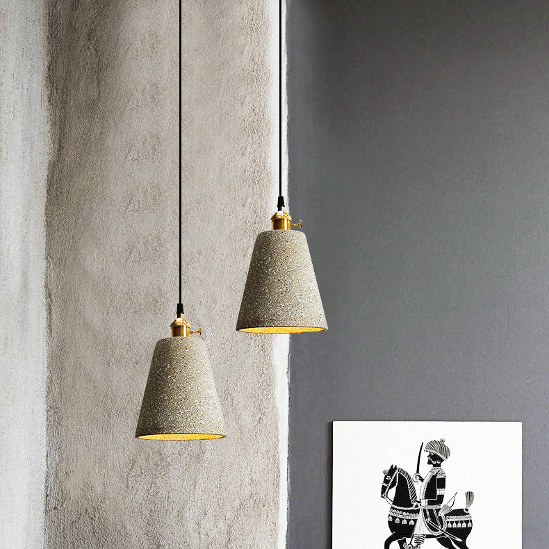 Contemporary Cement Pendant Lighting One Head Pendant Lamp for Bar Study Room