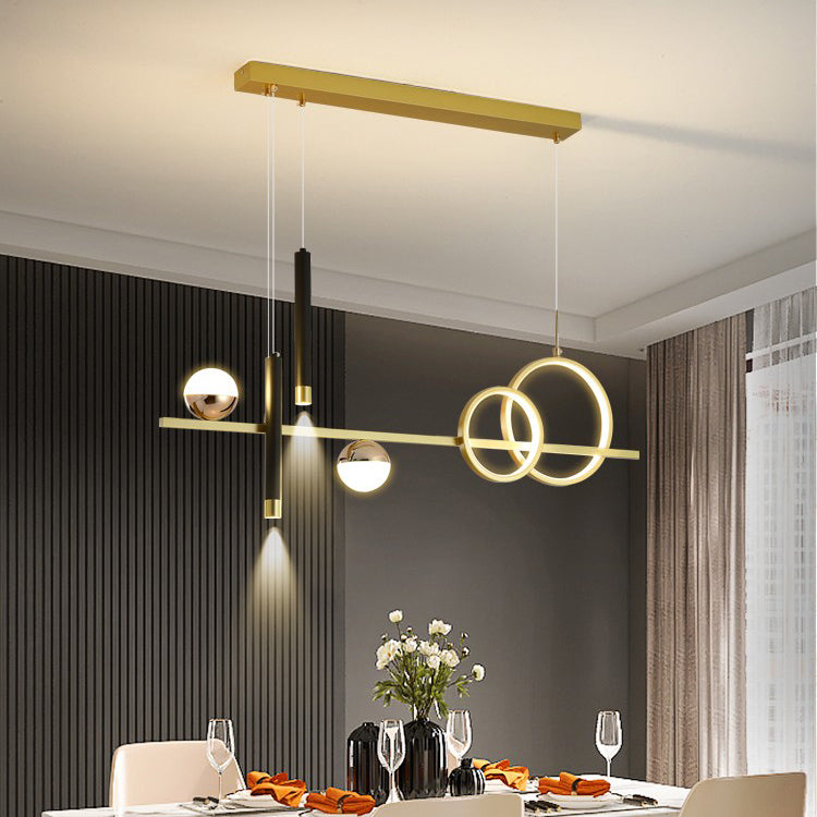 Aluminum LED Island Lighting Contemporary Ceiling Pendant Light for Dining Room