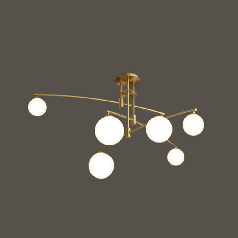 Postmoderne 3 -Tier -Kronleuchter -Leuchten Metall- und Glashängekronleuchter für Cafe