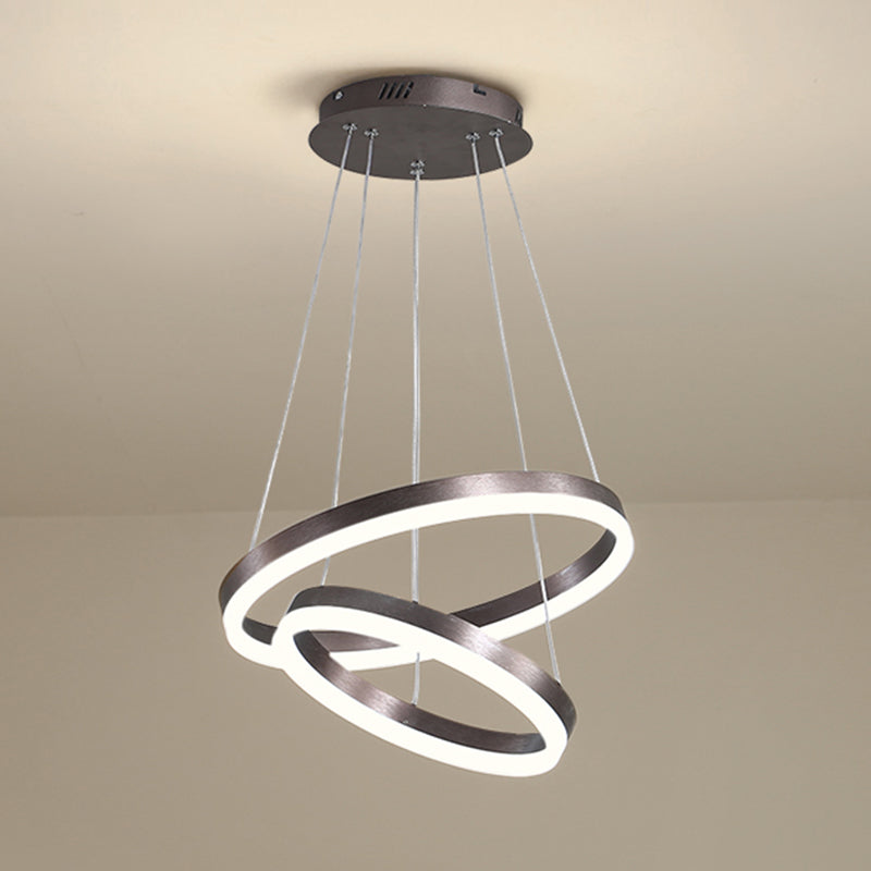 Zeitgenössische mehrschichtige Deckenhänge hängendes leichte geometrische Deckenleuchte für Esszimmer