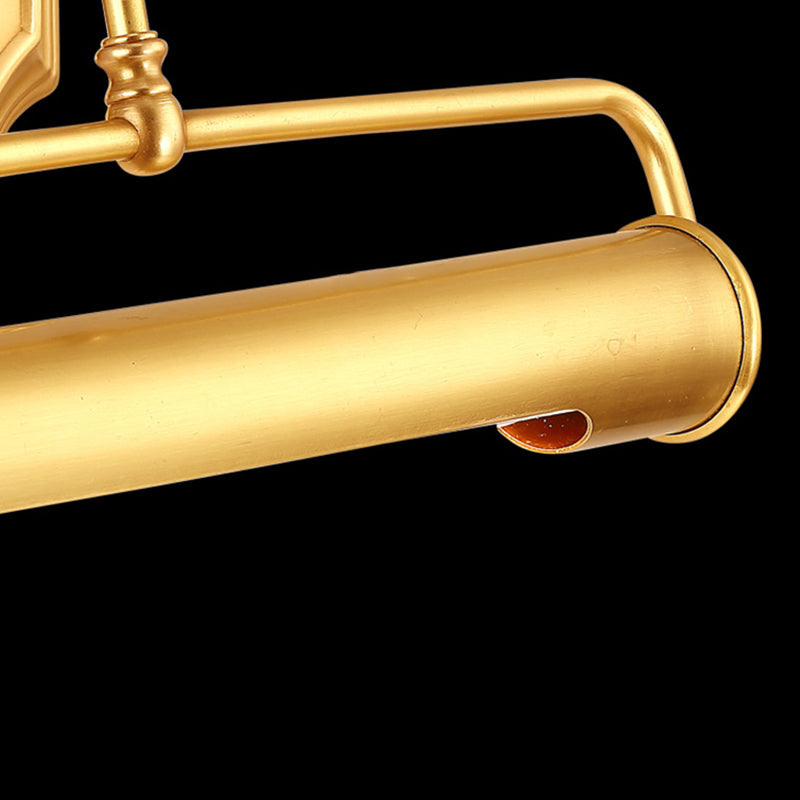 14" Long Metallic Bar Vanity Light Mid Century Modern Wall Mount Light in Brass