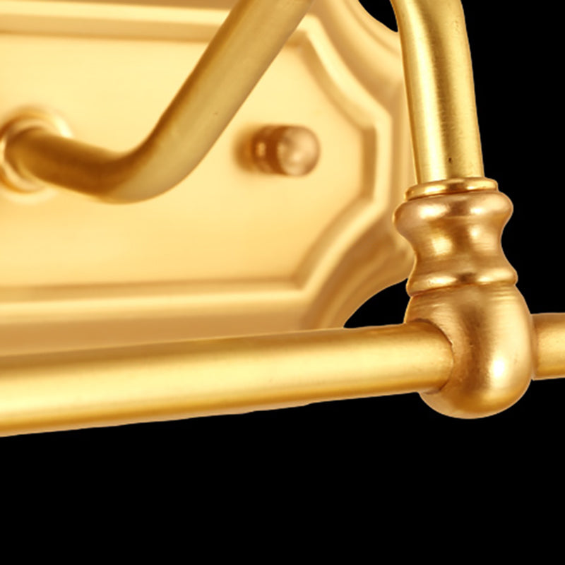 14" Long Metallic Bar Vanity Light Mid Century Modern Wall Mount Light in Brass