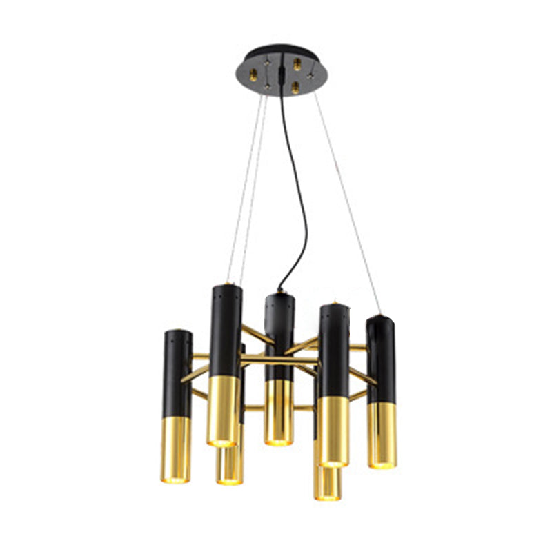 Room de salon Postmodern Metal Chandelier Lighting Fixture Balck-Gold Chandelier Pendant Light