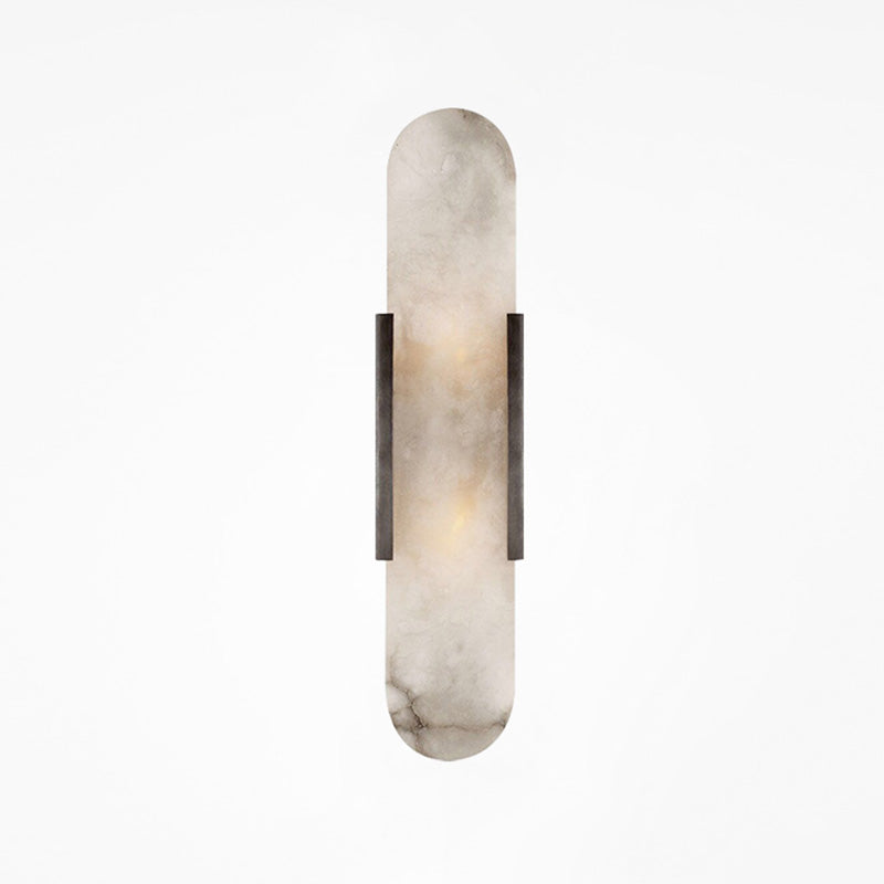 Contemporary LED Light Wall Sconce Light with Marble Shade for Bedroom