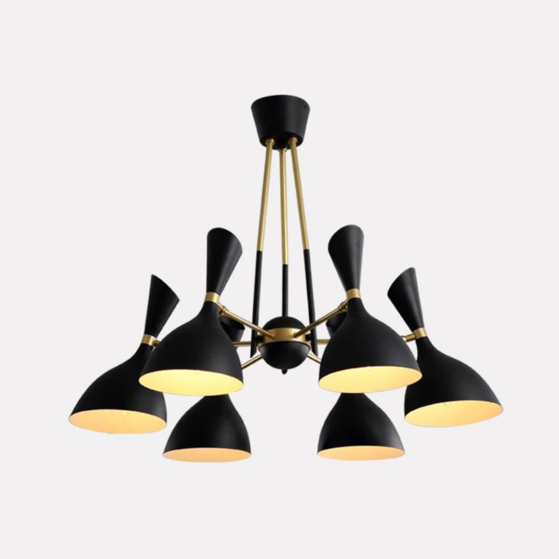 Postmodern Multi Head Chandelier Light Fixtures Metal Hanging Chandelier for Cafe