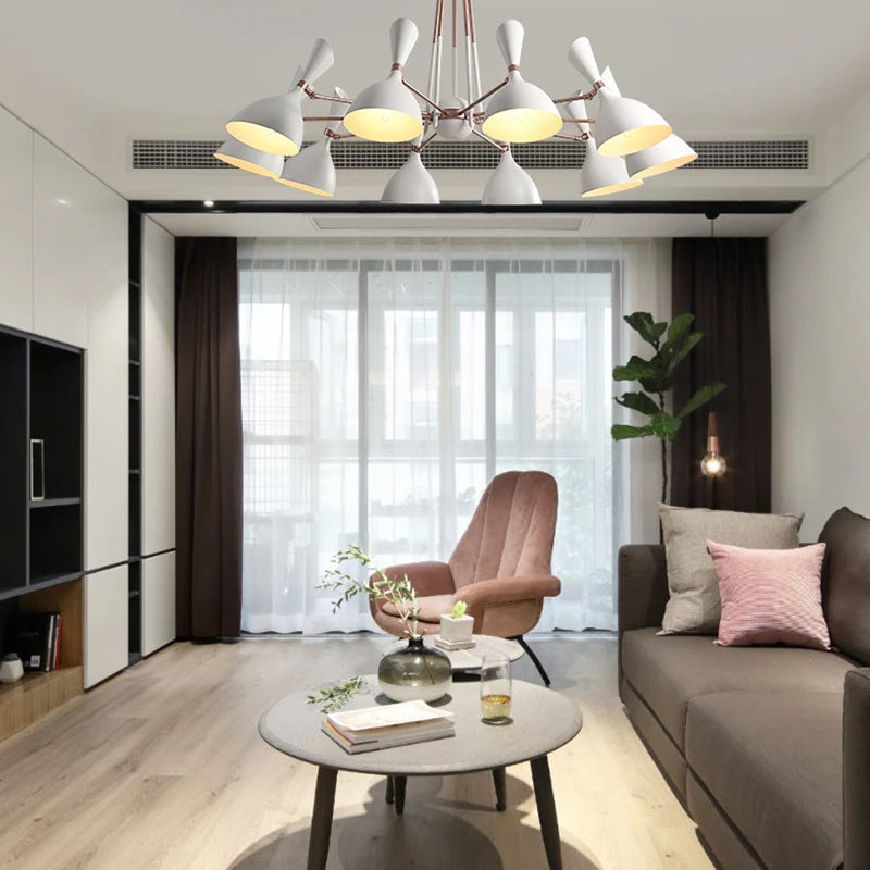 Lustres de lustre multi-tête postmoderne lustre en métal.