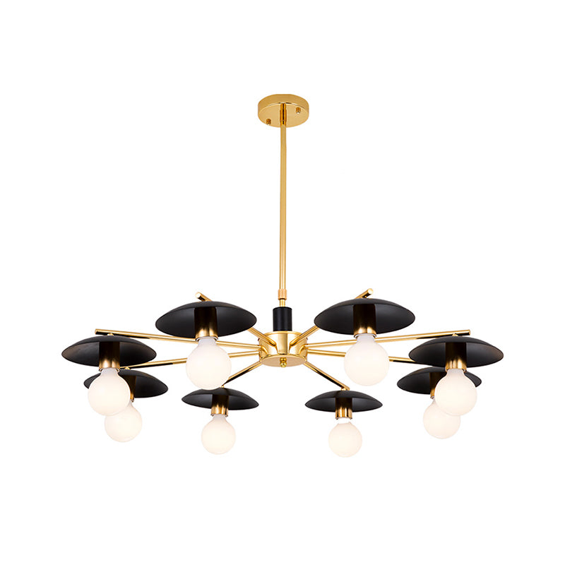 Postmodern Metal Chandelier Lighting Fixture Black-gold Chandelier Pendant Light for Sitting Room