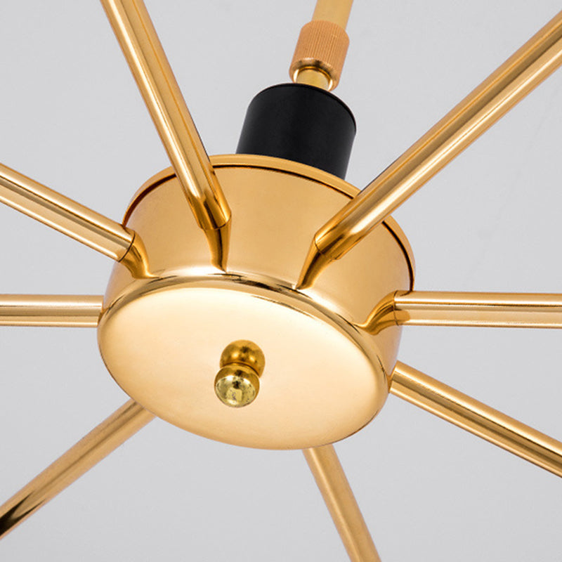 Postmodern Metal Chandelier Lighting Fixture Black-gold Chandelier Pendant Light for Sitting Room