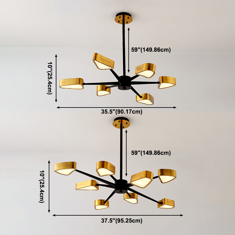 Lampadella in metallo lampadario della sala da pranzo postmoderno