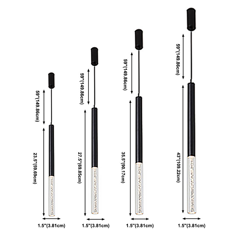 LED HORTING LIGHT avec un éclairage pendentif contemporain noir en acrylique