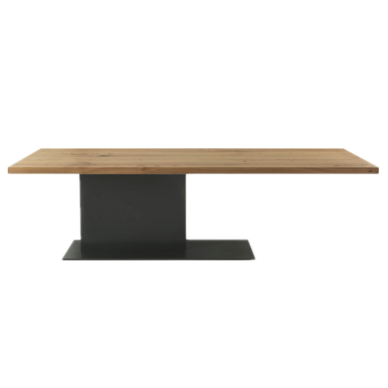 Table à manger en métal contemporain gratuit table en bois massif pour salle à manger