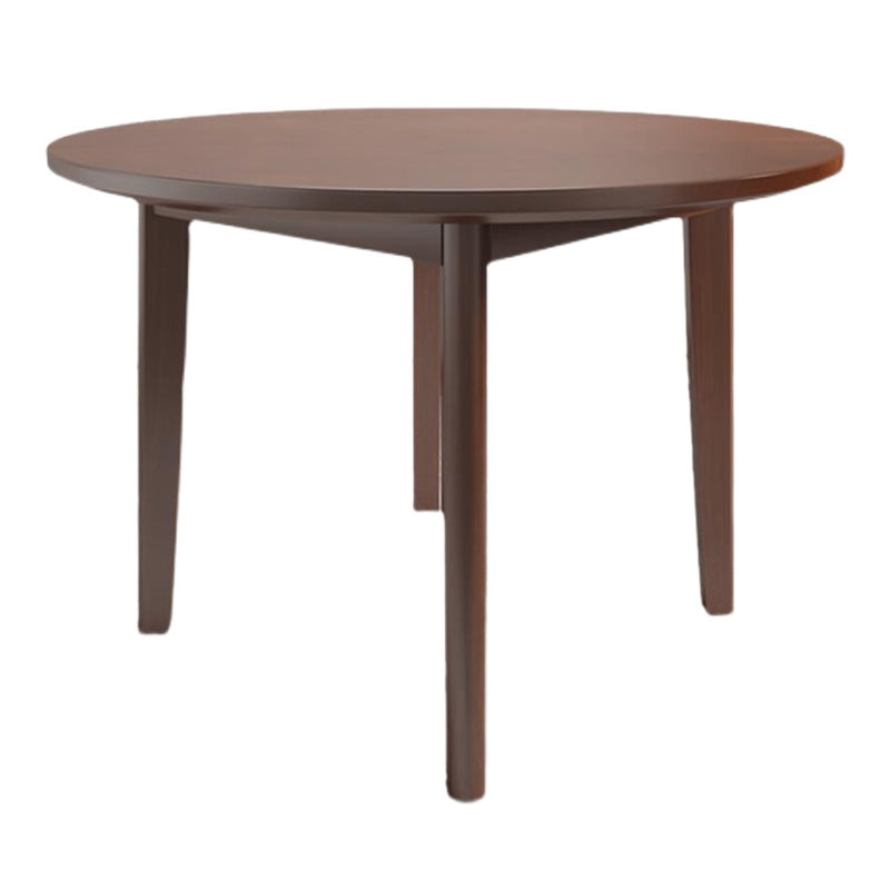 Table à manger en bois massif contemporain table de forme ronde avec base de 3 jambes
