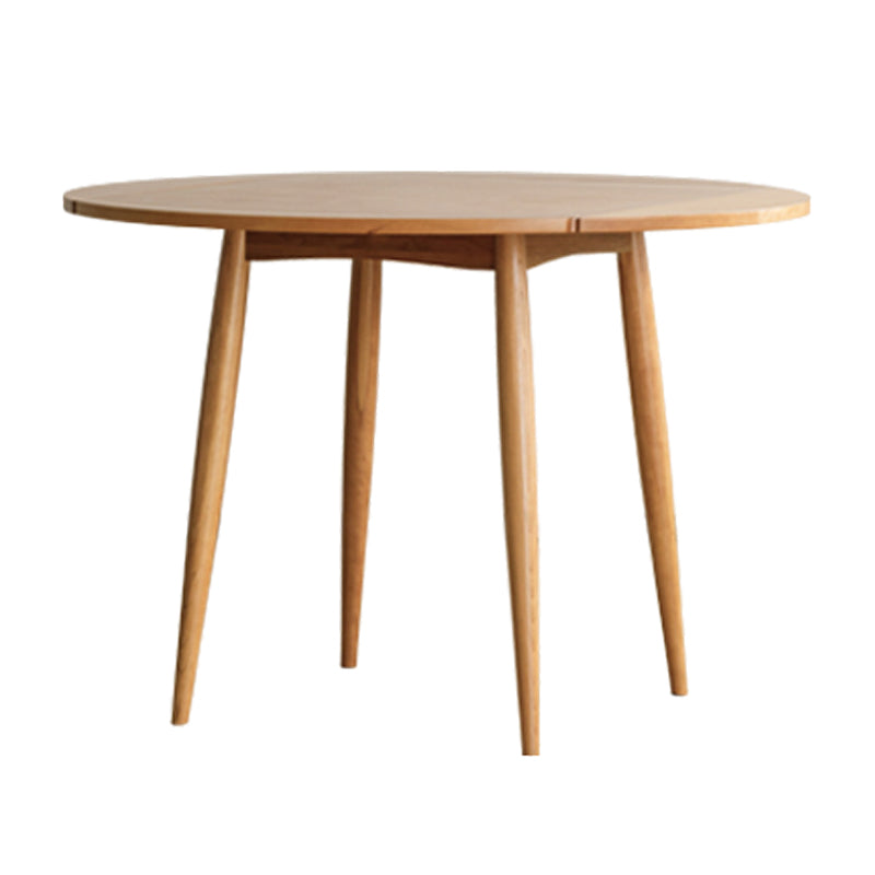 Mesa redonda de madera de cereza extensible 4 patas Mesa de comedor cuadrada en la naturaleza