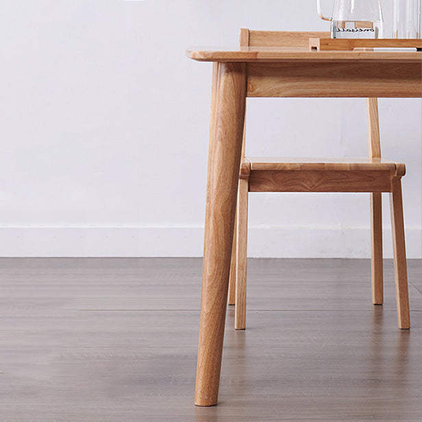 Mesa de madera de balata rectángulo mesa de comedor moderna con 4 patas para restaurante