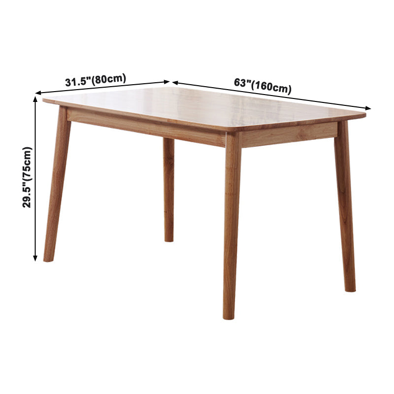 Mesa de madera de balata rectángulo mesa de comedor moderna con 4 patas para restaurante