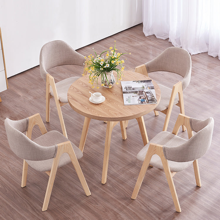 Solid Wood Dining Table Contemporary Style Dining Site Table with 4 Legs