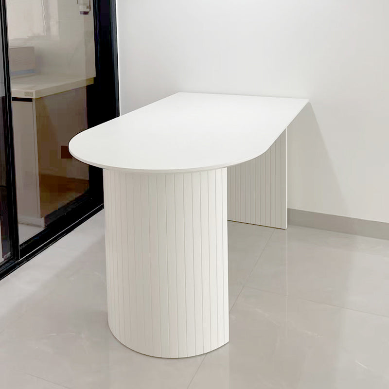 Contemporary Sintered Stone Irregular Shape Dining Table Standard White Dining Table for Kitchen