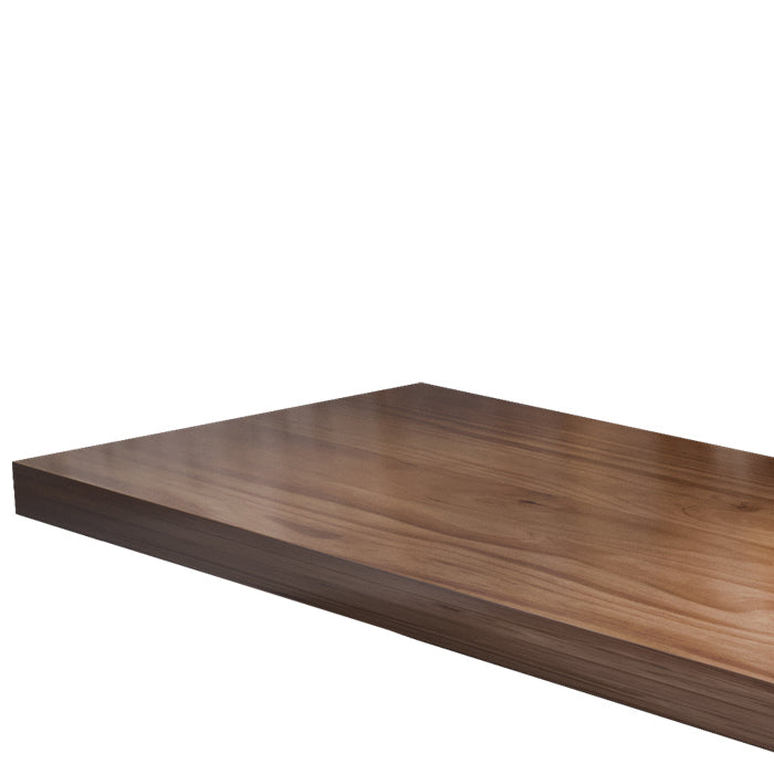 Tavolo da pranzo in legno massiccio in stile industriale Tavolo rettangolo marrone con base di metallo per sala da pranzo