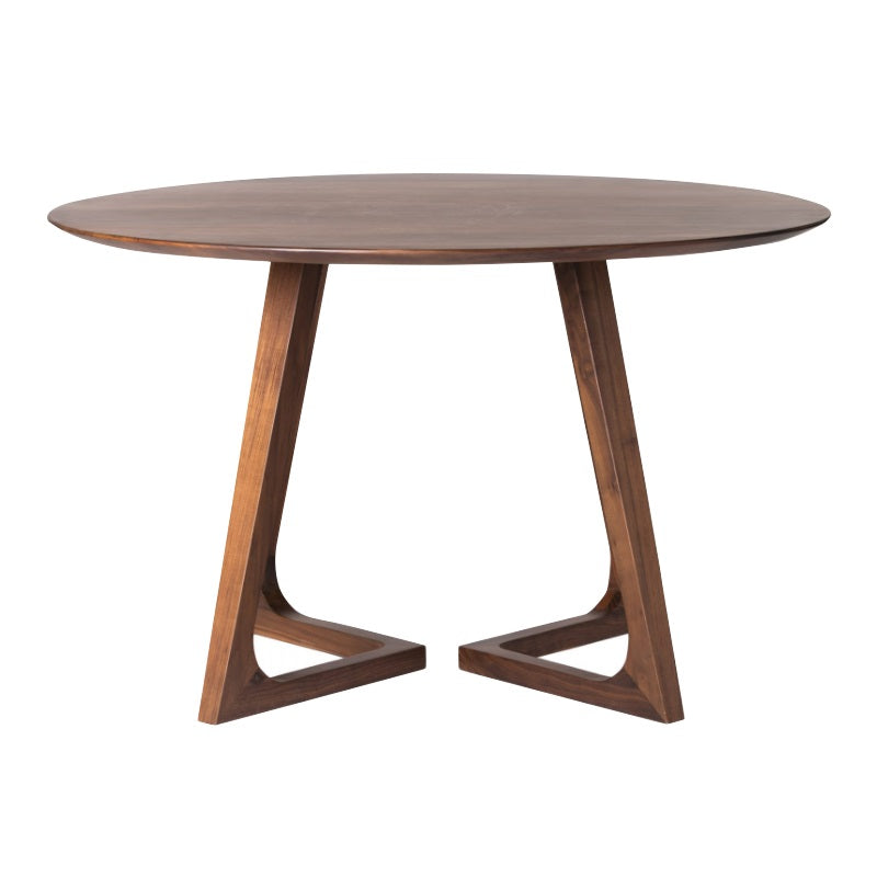 Vast hout dubbele voetstuk dinette tafel eenvoud eettafel ronde voor thuis