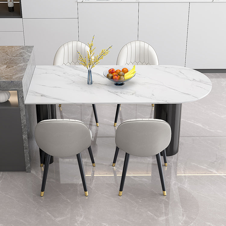 Metall moderne freie Form Esstisch Sintered Steintisch für Esszimmer und Küche