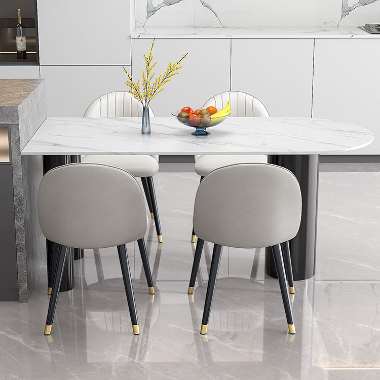 Metall moderne freie Form Esstisch Sintered Steintisch für Esszimmer und Küche