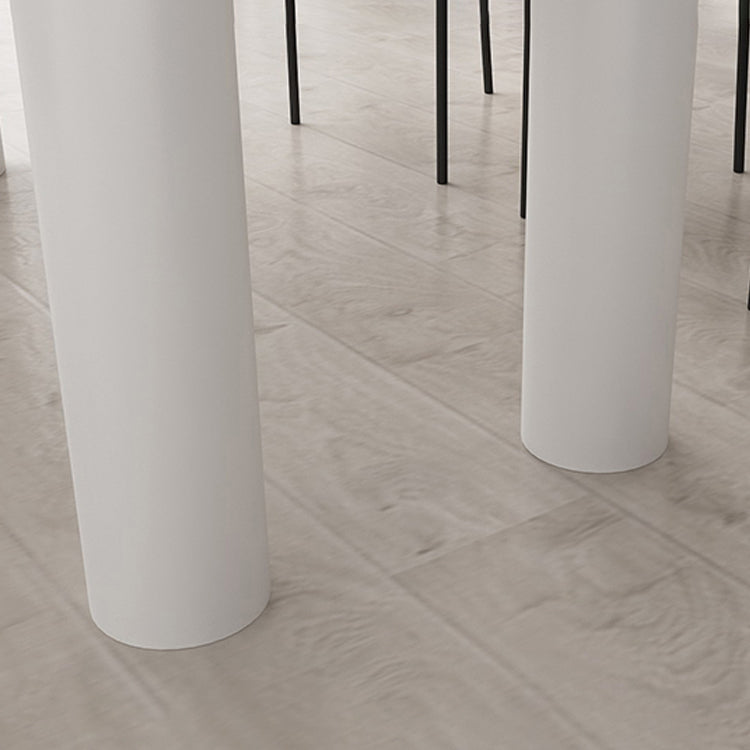 Vrije vorm driekleurige eettafel Gesinterde stenen tafel eigentijds met dubbel voetstuk