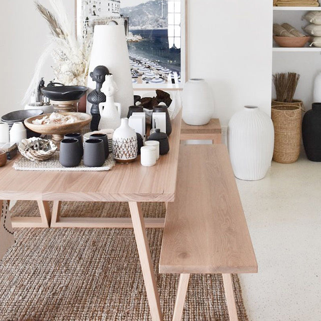 SLED BASE DININGplaats tafel dennen vaste houten eettafel rechthoek voor huis