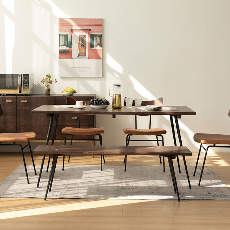 Rectangle Table Dinette Table Industrial Dinner Room Kitchen Table for Indoor