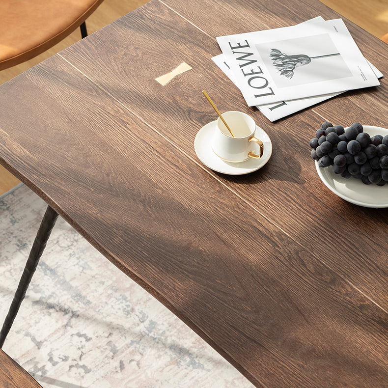 Rectangle Table Dinette Table Industrial Dinner Room Kitchen Table for Indoor