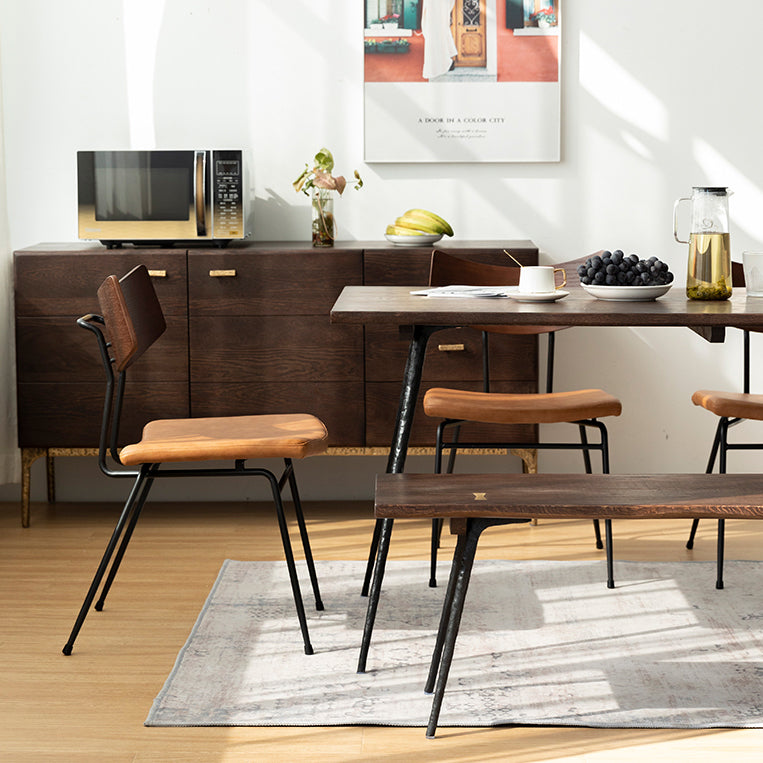 Rectangle Table Dinette Table Industrial Dinner Room Kitchen Table for Indoor