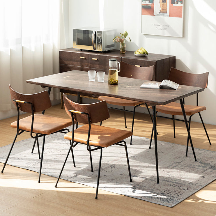 Rectangle Table Dinette Table Industrial Dinner Room Kitchen Table for Indoor