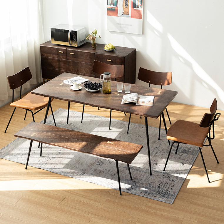 Rectangle Table Dinette Table Industrial Dinner Room Kitchen Table for Indoor
