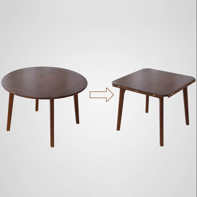 Rubberwood Solid Wood Dining Table Contemporary Style Dining Site Table with 4 Legs