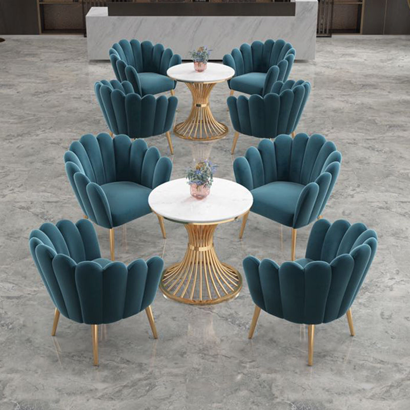 Runder weißer Esstisch Sintered Stone Tisch Luxusstil mit Sockel