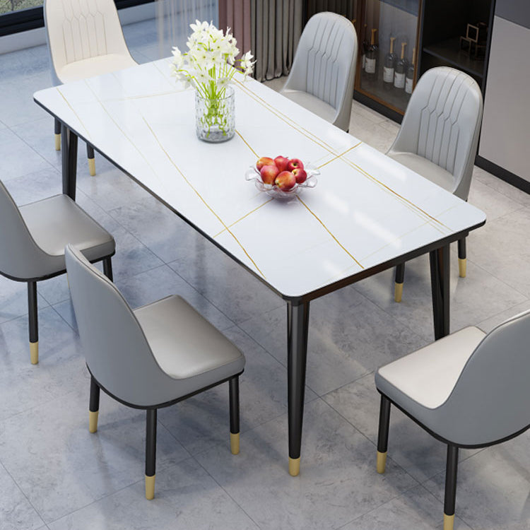 Tavolo da pranzo cucina a forma di rettangolo semplice con 4 gambe