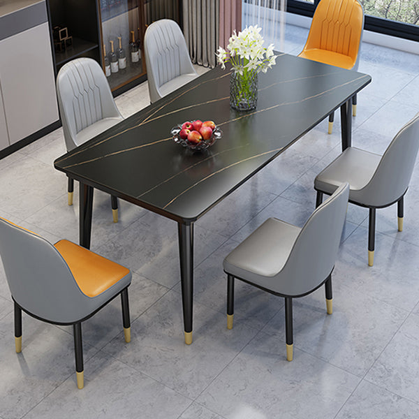 Tavolo da pranzo cucina a forma di rettangolo semplice con 4 gambe