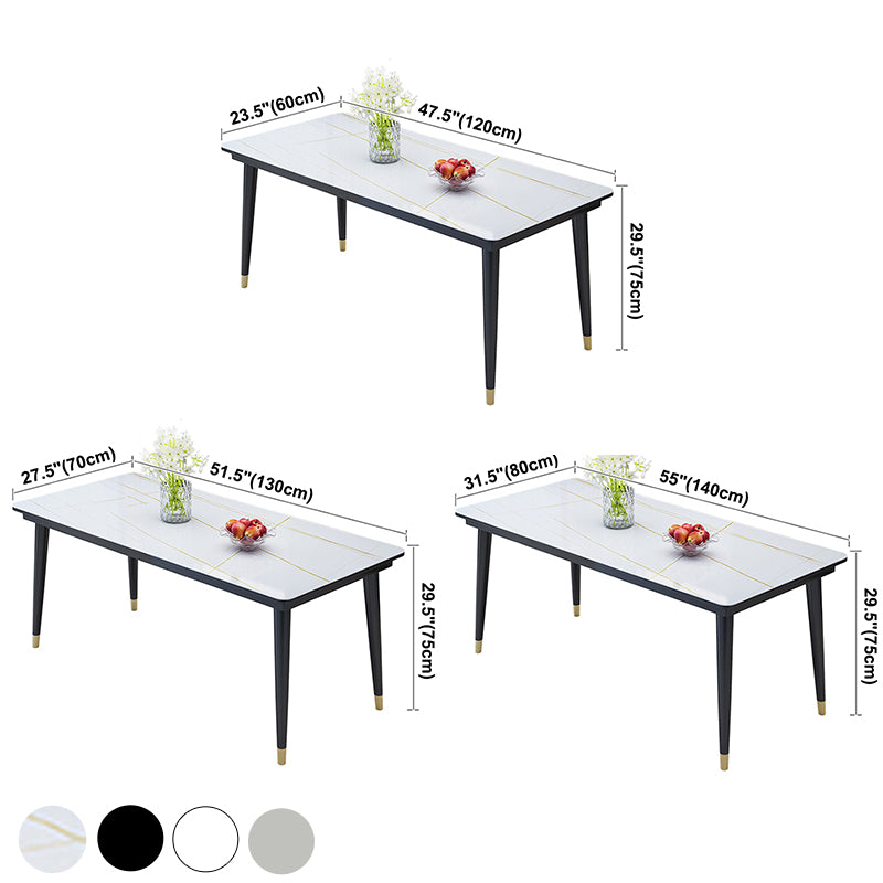 Tavolo da pranzo cucina a forma di rettangolo semplice con 4 gambe